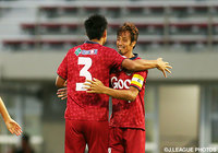 【明治安田Ｊ３ 第21節 琉球vs秋田】決勝点を決めチームの勝利に貢献した浦島　貴大（琉球）（1/2）