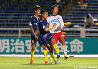 【明治安田Ｊ２ 第25節 北九州vs札幌】試合終了間際に貴重な同点ゴールを決めた原　一樹（北九州 #9）（4/4）