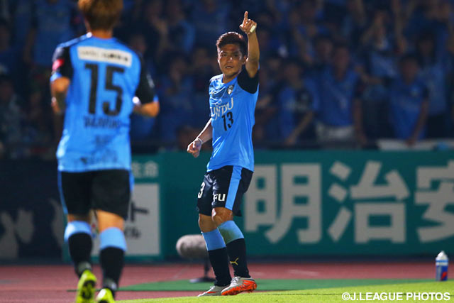 【明治安田Ｊ１ ２ｎｄ 第4節 川崎Ｆvs清水】逆転ゴールを決め、激戦に終止符を打った大久保　嘉人（川崎Ｆ）（13/13）