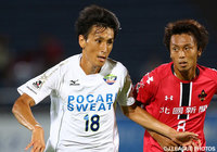 【明治安田Ｊ２ 第26節 金沢vs徳島】17分にヘディングで決勝ゴールを決めた佐藤　晃大（徳島）（2/4）