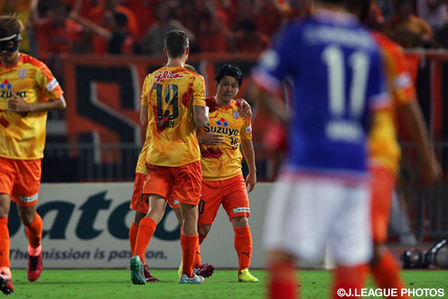 【明治安田Ｊ１ ２ｎｄ 第5節 横浜FMvs清水】2得点で逆転勝利の原動力となった大前　元紀（3/6）