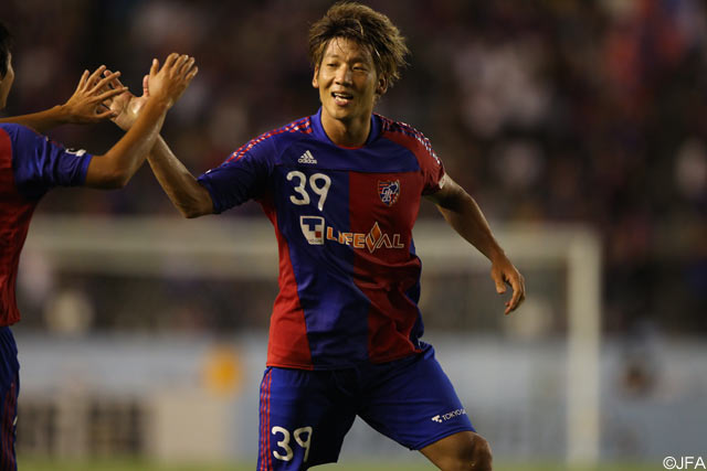 【スルガ銀行チャンピオンシップ2010 FC東京vsリガ・デ・キト】終了間際の90＋1分に途中出場の大黒が起死回生の同点弾を決めた（4/9）