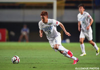 【明治安田Ｊ２ 第27節 千葉vs徳島】千葉ゴールを強襲する一撃を放った津田　知宏（徳島）（3/4）