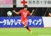 【明治安田Ｊ２ 第27節 熊本vs栃木】FKを直接決めて2試合連続得点を挙げた嶋田　慎太郎（熊本）（4/4）