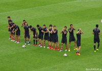 【明治安田Ｊ３ 第24節 秋田vsJ-22】試合前練習に臨んだJリーグ・アンダー22選抜の選手たち（1/3）