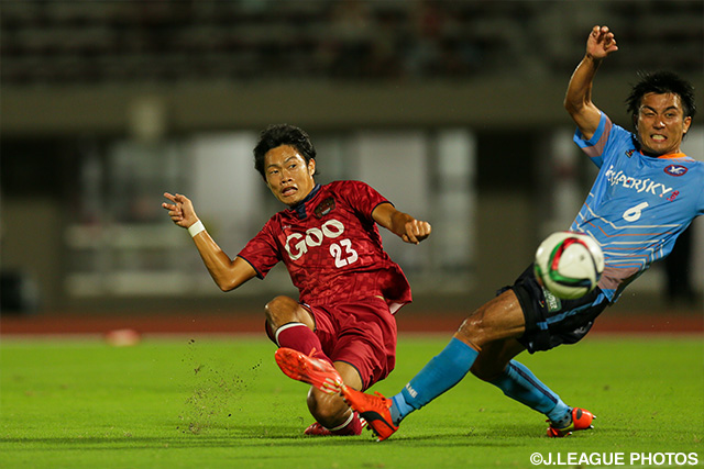 【明治安田Ｊ３ 第24節 琉球vsYS横浜】92分に決勝ゴールを決めチームを5位に浮上させた才藤　龍治（琉球）（3/3）