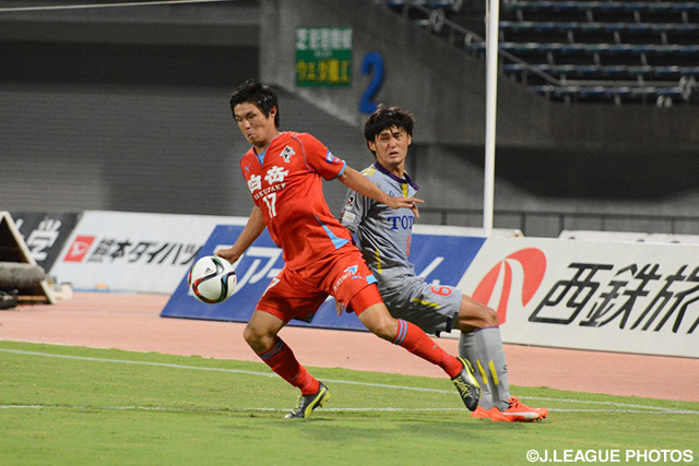 【明治安田Ｊ２ 第29節 熊本vs北九州】チーム得点王の齊藤　和樹もこの日は得点を奪えず、熊本の連勝は3でストップ（3/4）