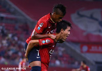  【明治安田Ｊ１ ２ｎｄ 第7節 鹿島vs仙台】山本　脩斗（鹿島）のゴールに喜ぶカイオ（15/21）