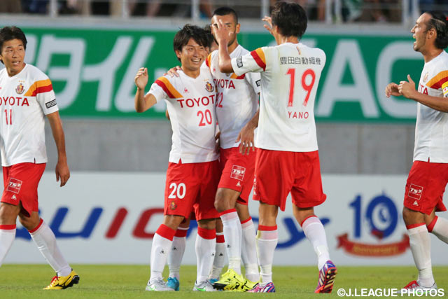 【明治安田Ｊ１ ２ｎｄ 第7節 松本vs名古屋】今季リーグ戦初得点が貴重な決勝点となった矢田　旭（名古屋）（2/6）