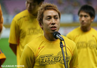 【明治安田Ｊ１ ２ｎｄ 第9節 仙台vs新潟】仙台89ERS激励セレモニーでは志村　雄彦選手による挨拶が行われた（1/7）