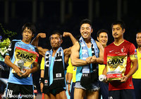 【明治安田Ｊ１ ２ｎｄ 第9節 川崎Ｆvs鹿島】「マッスルスタジアム」イベントゲストによる記念品贈呈（9/22）