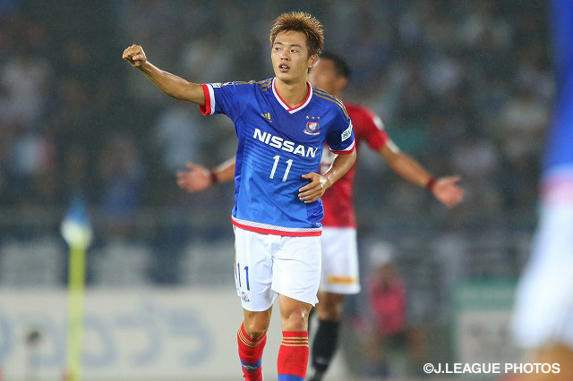【明治安田Ｊ１ ２ｎｄ 第9節 横浜FMvs浦和】２ゴールをマークした齋藤　学（横浜FM）（16/22）