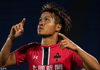 【天皇杯 1回戦 金沢vs今治】ダメ押しの6点目を決めた田中　パウロ淳一（金沢）