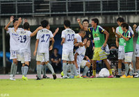 【天皇杯 1回戦 金沢vs今治】歓喜に沸く今治の選手たち