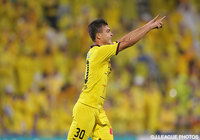 【明治安田Ｊ１ ２ｎｄ 第9節 柏vs甲府】27分に先制ヘッドを決めたクリスティアーノ（柏）（3/7）