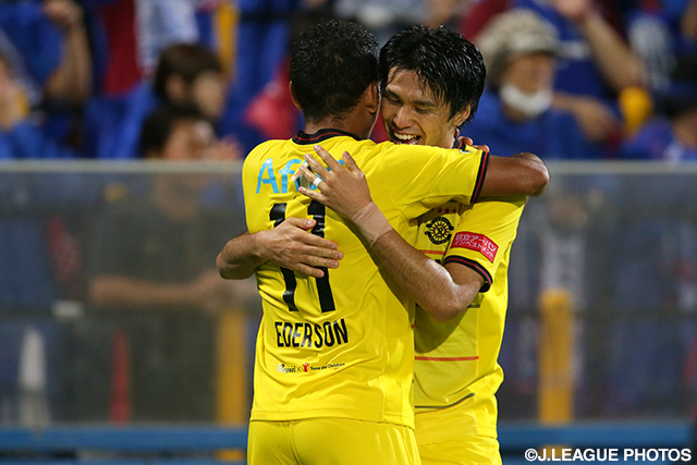 【明治安田Ｊ１ ２ｎｄ 第9節 柏vs甲府】42分にリードを2点に広げるゴールを決めた工藤　壮人（柏）（4/7）