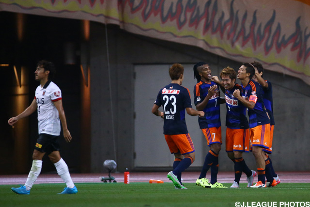 先制点を挙げた山崎　亮平（新潟）【ＹＮＣ 準々決勝 第1戦 新潟vs浦和】（6/12）