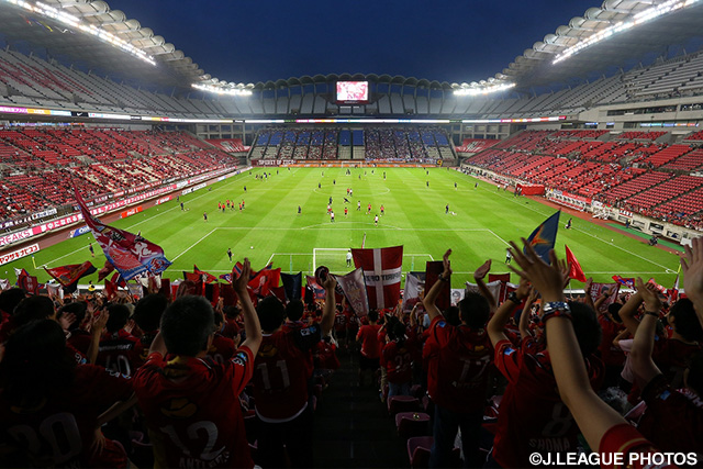 試合前、盛り上がる鹿島のゴール裏【ＹＮＣ 準々決勝 第2戦 鹿島vsFC東京】（4/16）
