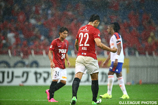 55分に反撃の狼煙をあげるゴールを決めた阿部　勇樹（浦和）【ＹＮＣ 準々決勝 第2戦 浦和vs新潟】（9/14）