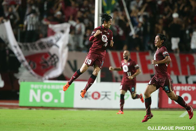 2戦合計スコアを4-3とする殊勲の一撃を決めた森岡　亮太（神戸）【ＹＮＣ 準々決勝 第2戦 神戸vs柏】（11/13）