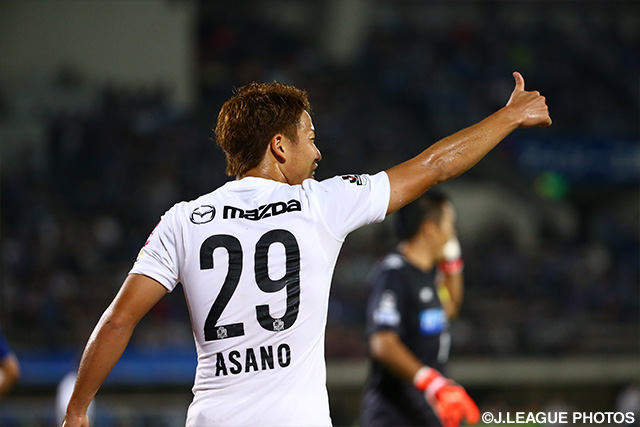 79分にリードを2点に広げる貴重なゴールを決めた浅野　拓磨（広島）【明治安田Ｊ１ 2nd 第10節 山形vs広島】（14/15）
