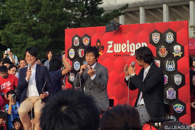  元日本代表 中山 雅史さんをゲストに迎えて「スカパー！presents スペシャルトークショー」を開催【明治安田Ｊ２ 第31節 金沢vs磐田】（1/4）