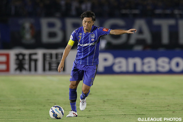 絶妙なFKで同点ゴールを演出した遠藤　保仁（G大阪）【ＡＣＬ 準々決勝 第2戦 Ｇ大阪vs全北現代】（5/11）