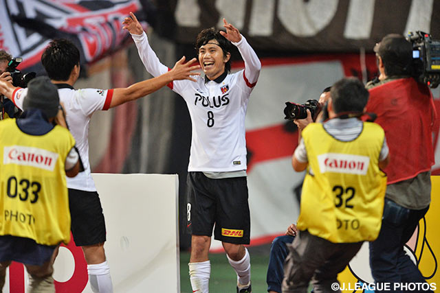 後半アディショナルタイムにダメ押し点を奪った柏木　陽介（浦和）【明治安田Ｊ１ 2nd 第11節 清水vs浦和】（5/5）