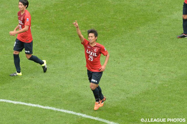 試合開始直後の3分に先制点を挙げた遠藤　康（鹿島）【明治安田Ｊ１ 2nd 第12節 鹿島vs浦和】（6/15）