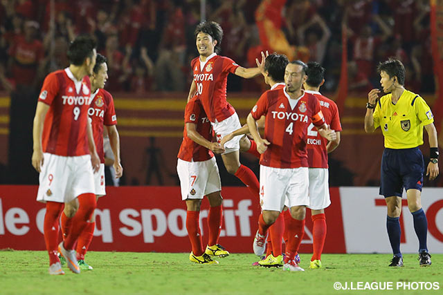待望の今季リーグ戦初ゴールを決めた小川　佳純（名古屋）【明治安田Ｊ１ 2nd 第12節 名古屋vs神戸】（4/5）