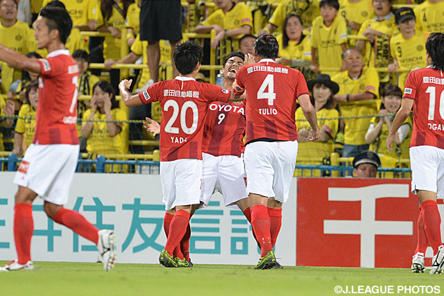 今季リーグ戦で初得点を決めた野田　隆之介（名古屋）【明治安田Ｊ１ 2nd 第13節 柏vs名古屋】（2/5）