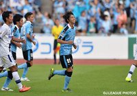 先制点のアシストに加え、Ｊリーグ初得点を決めた中野　嘉大（川崎Ｆ）【明治安田Ｊ１ 2nd 第13節 川崎ＦvsＧ大阪】（9/15）