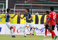 引き分けに持ち込む同点ゴールを決めた河本　明人（栃木）【明治安田Ｊ２ 第35節 金沢vs栃木】（3/3）