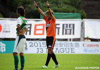 2試合連続でハットトリックを達成した福満　隆貴（山口）【明治安田Ｊ３ 第32節 山口vs相模原】（1/2）