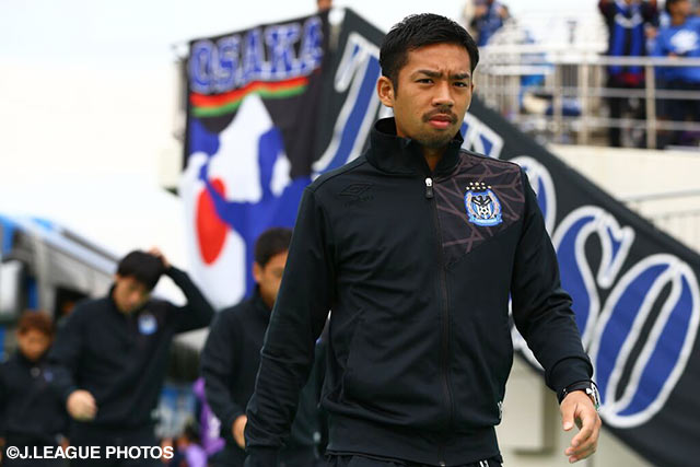 第1戦で先制点を決めた大森　晃太郎（Ｇ大阪）がロッカールームに向かう【ＹＮＣ 準決勝 第2戦 Ｇ大阪vs新潟】（4/15）