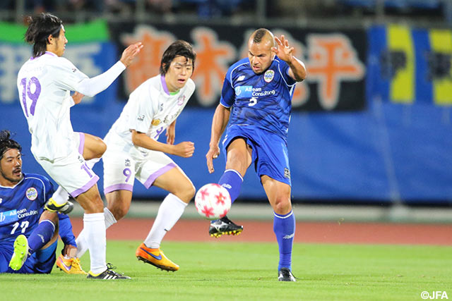 両チーム最多となる4本のシュートを放ったアルセウ（山形）【天皇杯 3回戦 藤枝vs山形】（6/10）