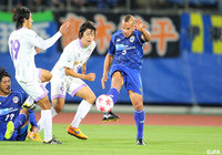 両チーム最多となる4本のシュートを放ったアルセウ（山形）【天皇杯 3回戦 藤枝vs山形】（6/10）