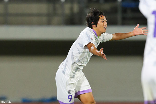 2回戦に続くゴールで試合の均衡を破った大石　治寿（藤枝）【天皇杯 3回戦 藤枝vs山形】（2/10）