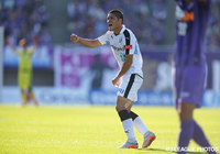 貴重な同点ゴールを決め、Ｊ１通算得点数を155点とした大久保　嘉人（川崎Ｆ）【明治安田Ｊ１ 2nd 第14節 広島vs川崎Ｆ】（10/15）