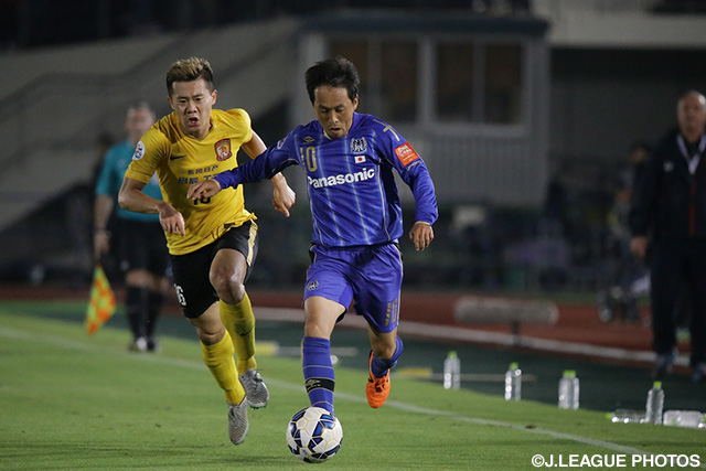 先発出場を果たした二川　孝広（Ｇ大阪）【ＡＣＬ 準決勝 第2戦 Ｇ大阪vs広州恒大】（9/17）