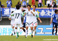 前半アディショナルタイムに貴重な同点ゴールを決めた廣田　隆治（鳥取）【明治安田Ｊ３ 第35節 富山vs鳥取】（2/2）