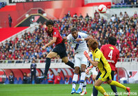 ヘディングシュートで追加点を決め、リードを2点に広げた金崎　夢生（鹿島）【ＹＮＣ 決勝 鹿島vsＧ大阪】（32/36）