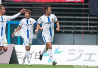 古巣から決勝点を決めた作田　裕次（金沢）【明治安田Ｊ２ 第39節 大分vs金沢】（1/3）