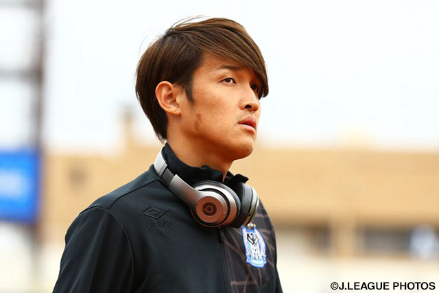 得点ランキング2位（19得点）の宇佐美　貴史（Ｇ大阪）が会場入り【明治安田Ｊ１ 2nd 第16節 Ｇ大阪vs広島】（3/15）