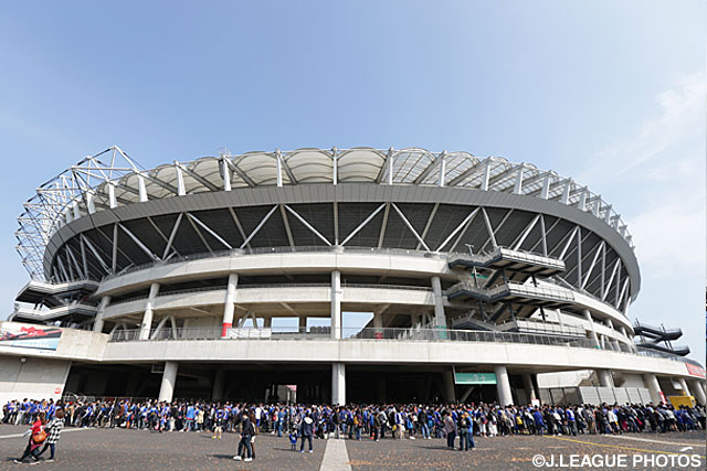 注目の上位対決を迎える県立カシマサッカースタジアム【明治安田Ｊ１ 2nd 第16節 鹿島vs横浜FM】（1/15）