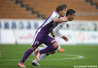 両チーム最多3本のシュートを放つも、2試合連続ゴールとはならなかった有田　光希（京都）【明治安田Ｊ２ 第40節 京都vs愛媛】（2/3）