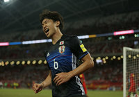 DFとして先発出場した森重(FC東京）も積極的にゴール前に飛び出した【ロシアＷ杯 アジア2次予選 シンガポールvs日本】（5/10）