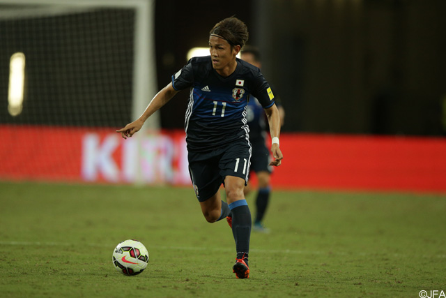 後半から途中出場した宇佐美（Ｇ大阪）は得点に絡む働きを見せた【ロシアＷ杯 アジア2次予選 シンガポールvs日本】（9/10）