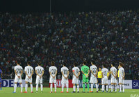 試合前にはフランス同時多発テロで犠牲になった方たちへの黙祷が捧げられた【ロシアW杯 アジア2次予選 カンボジアvs日本】（2/10）