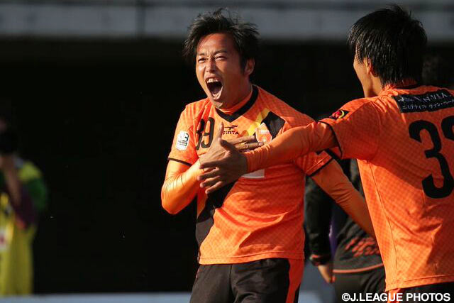 試合終了直前に劇的な同点ゴールを決めた平林　輝良寛（山口）【明治安田Ｊ３ 第39節 鳥取vs山口】（7/10）